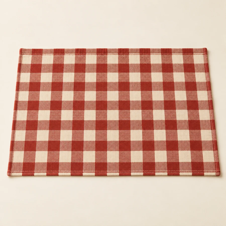 Gingham Cotton Placemat — Red Gingham
