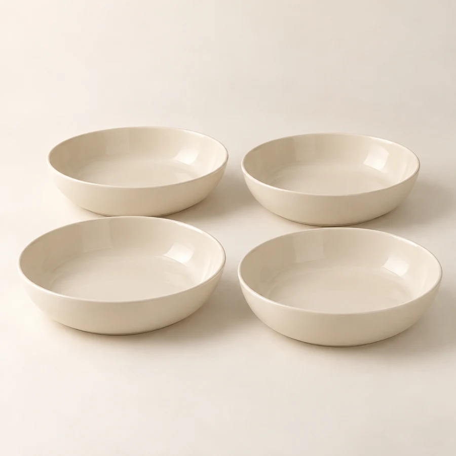 Farmhouse Pasta Bowl Set — Cream